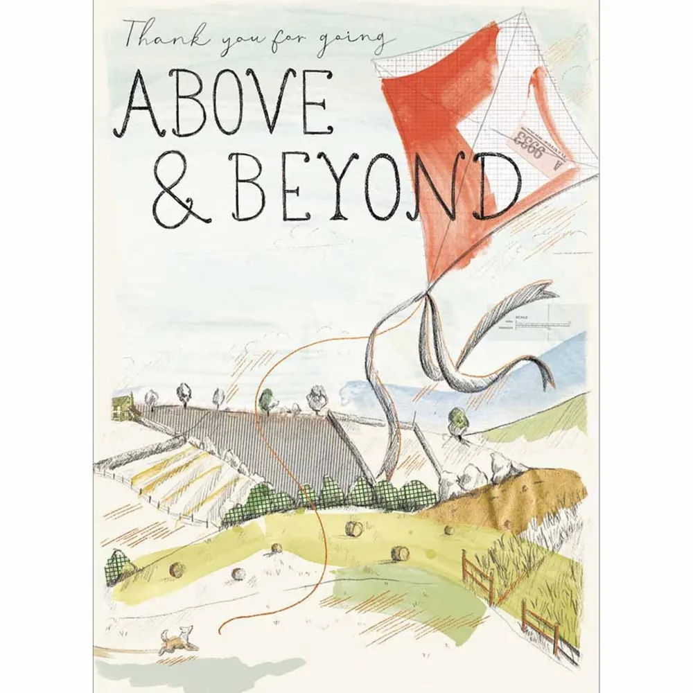 Above and Beyond Thank You Card- Greeting Cards