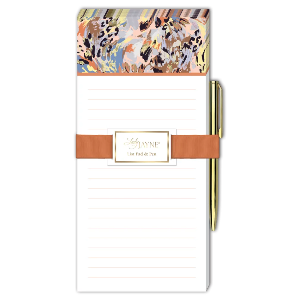 Abstract Animal Wild Magnetic List Notepad & Pen- Journals & Other Stationery