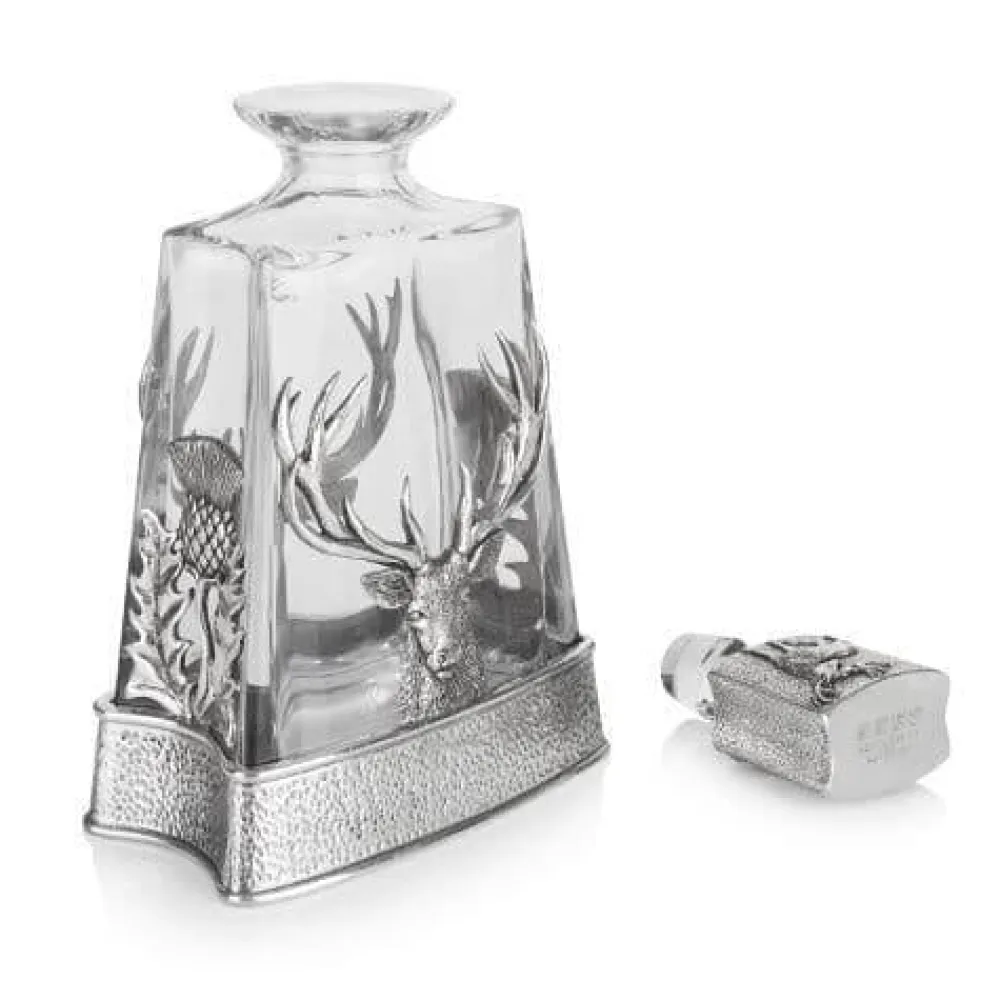 A.E. Williams Stag Pyramid Decanter- Pewter Gifts & Jewelry|Bar Accessories & Decanters
