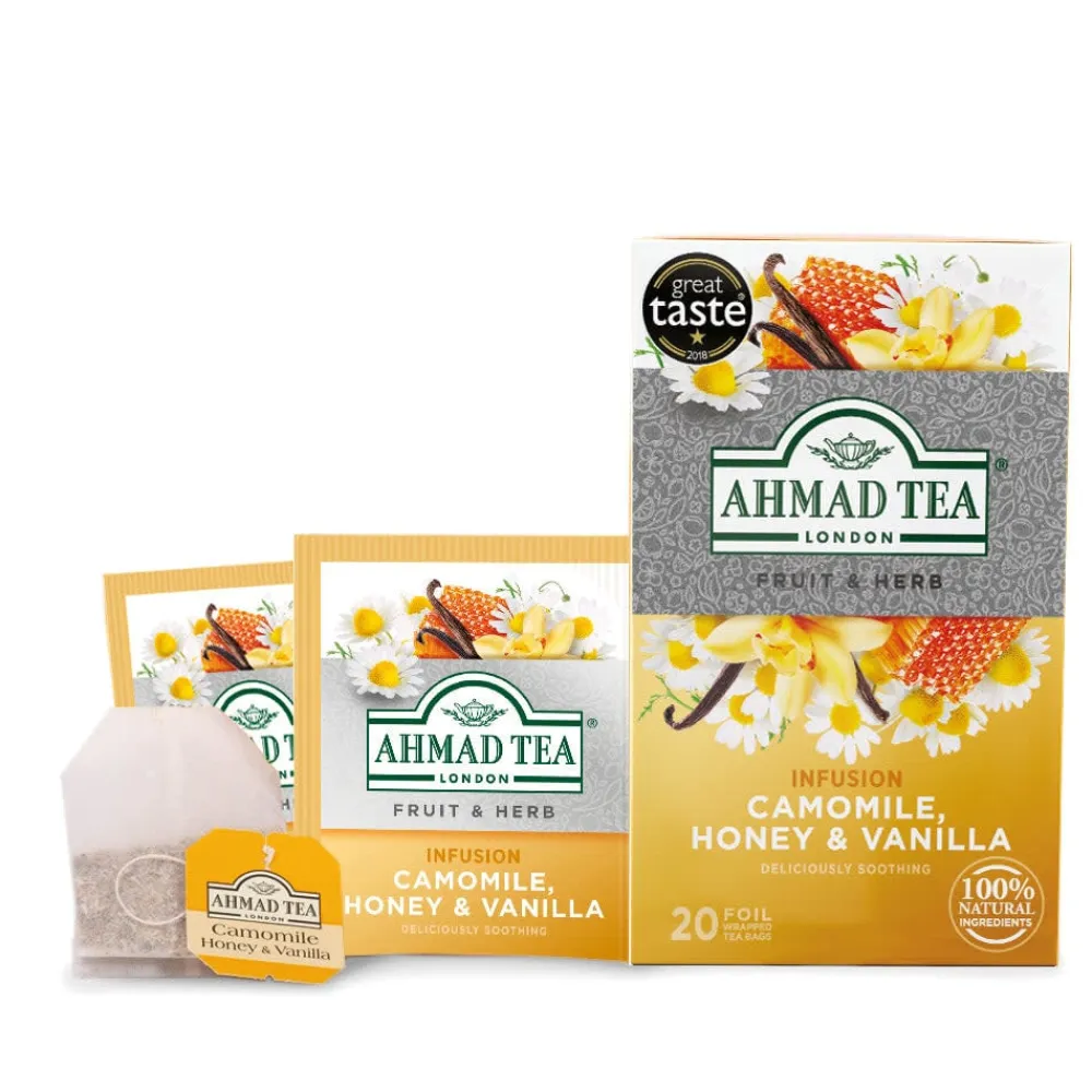 Ahmad Tea Ahmad Camomile, Honey & Vanilla Herbal 20s- Ahmad Tea