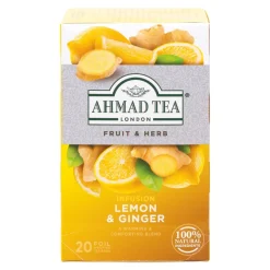 Ahmad Tea Ahmad Lemon & Ginger Herbal 20s- Ahmad Tea