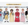 Alison Gardiner Jane Austen Tea Towel- Cultural Icons|Tea Towels