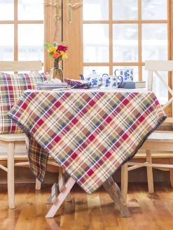 April Cornell Bountiful Plaid Tablecloth, 54" x 54"- Tablecloths
