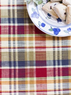 April Cornell Bountiful Plaid Tablecloth, 54