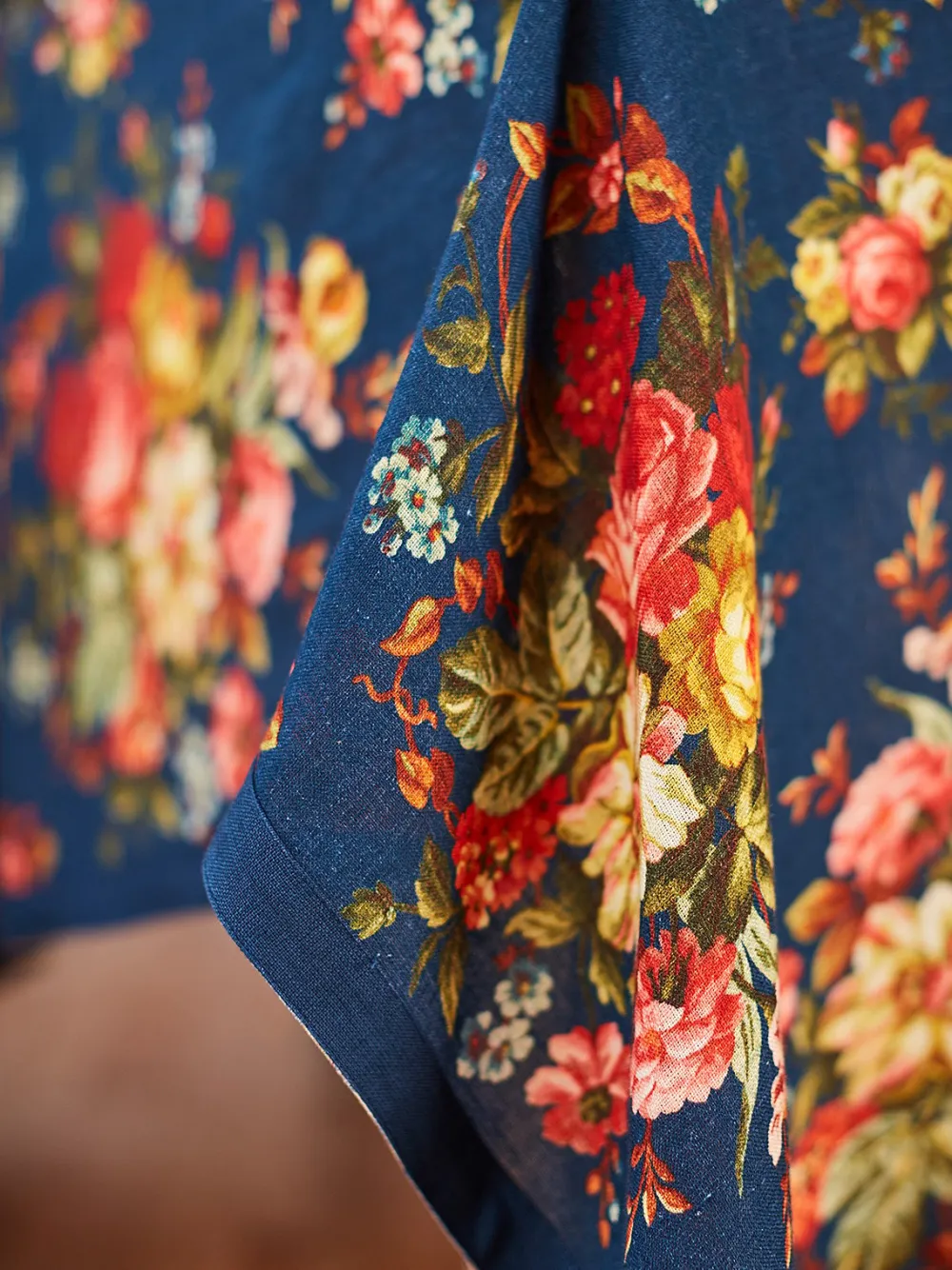 April Cornell Cassandra Ink Square Tablecloth, 54" x54"- Tablecloths