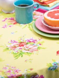 April Cornell Charming Sunshine Round Tablecloth, 88