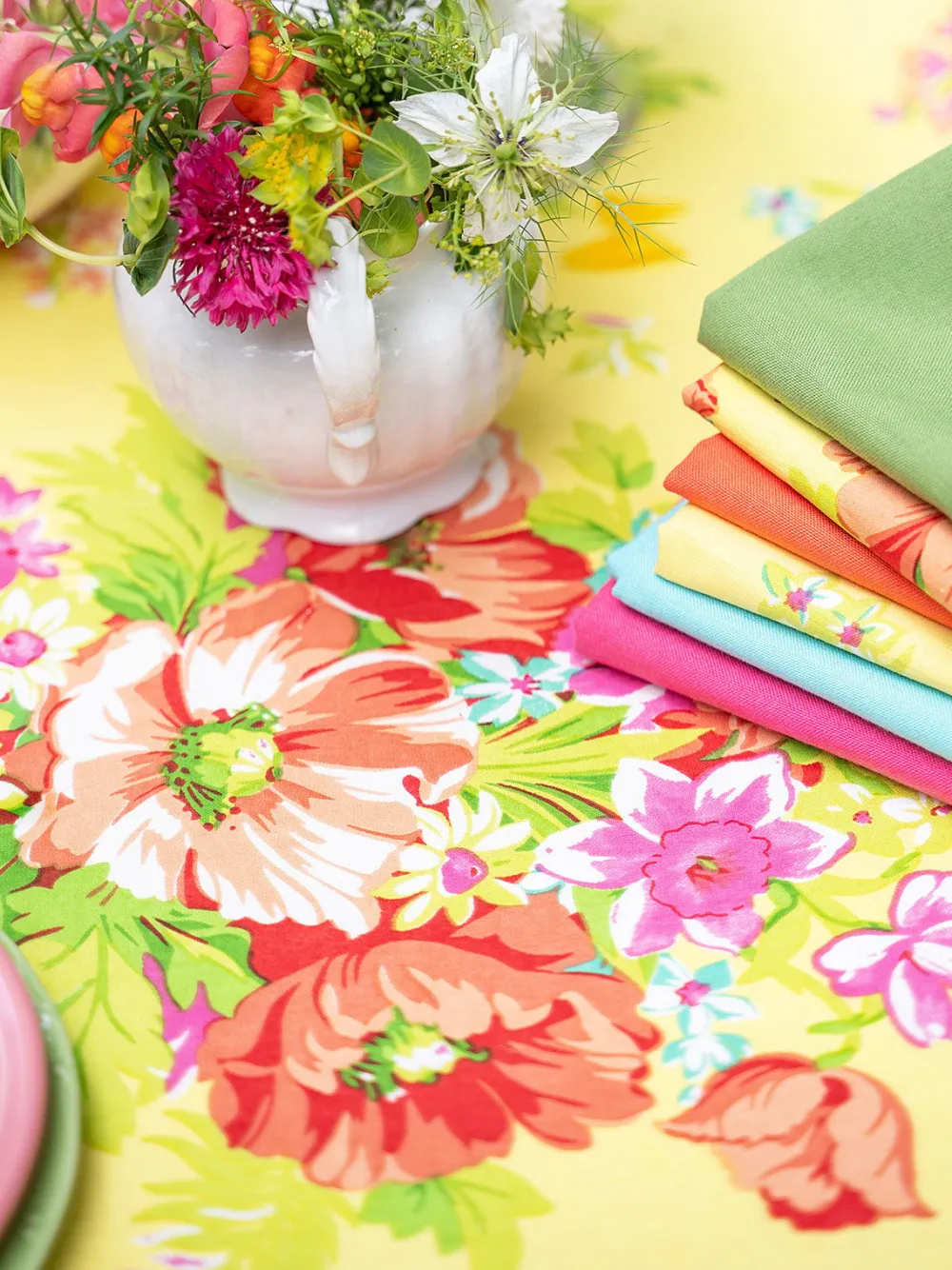 April Cornell Charming Sunshine Tablecloth, 60" x 90"- Tablecloths