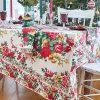 April Cornell Christmas Cottage Rose 60x90 Table Cloth- Tablecloths