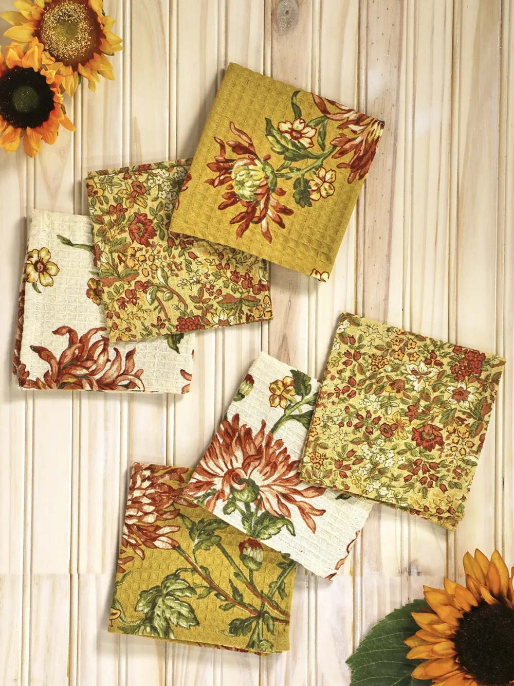 April Cornell Country Road Patchwork Tiny Tea Towel Bundle- Tea Towels