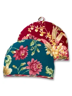 April Cornell Cranberry Patchwork Tea Cozy- Tea Cosies