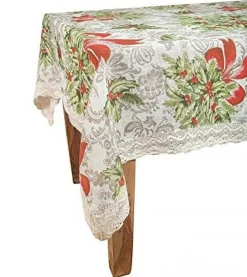 April Cornell Deck the Holly Tablecloth (60" x 90")- Tablecloths