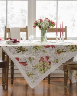 April Cornell Deck the Holly Tablecloth (60" x 90")- Tablecloths