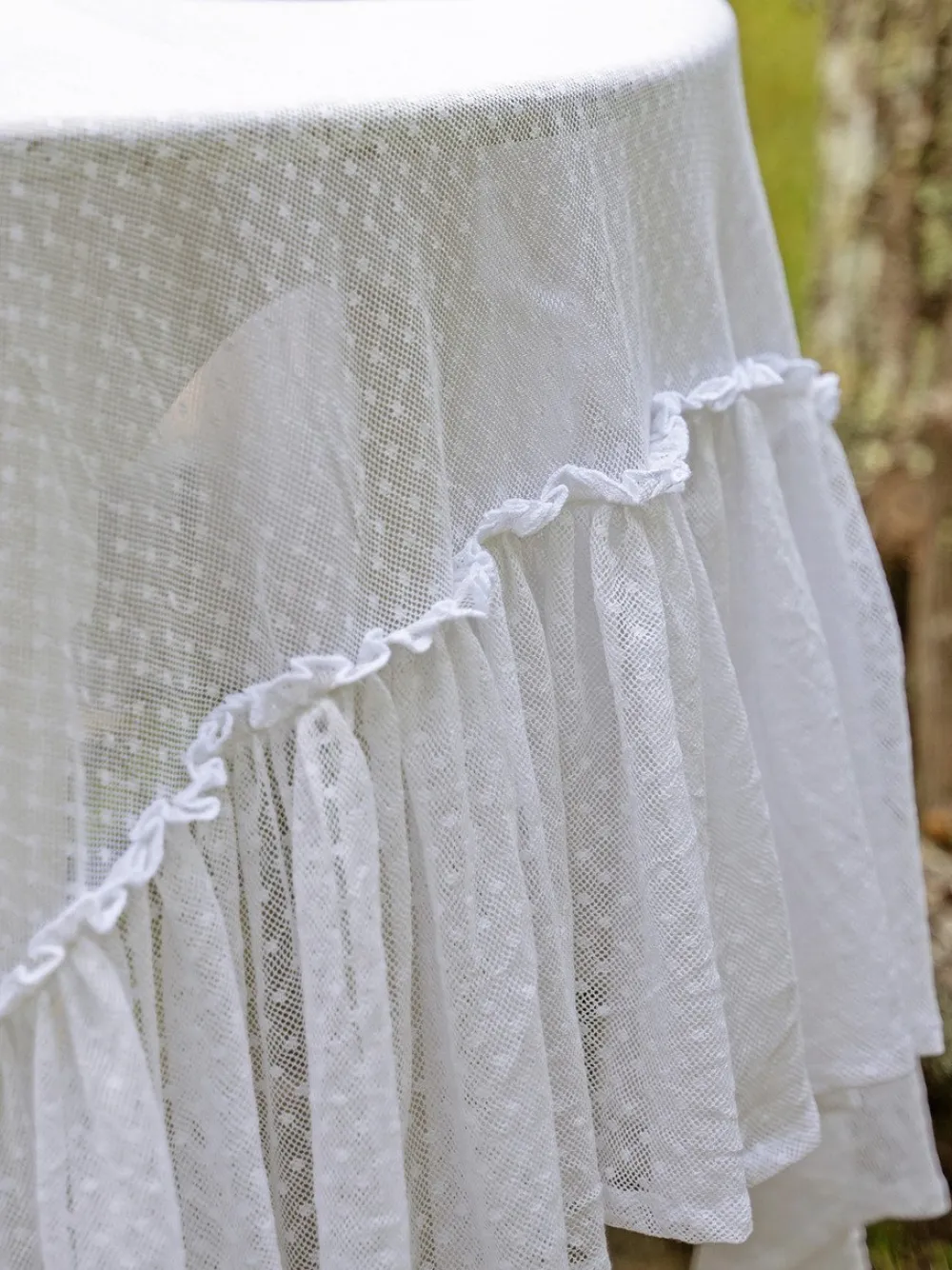 April Cornell Ella Dot Lace Tablecloth, 56" x 56"- Tablecloths