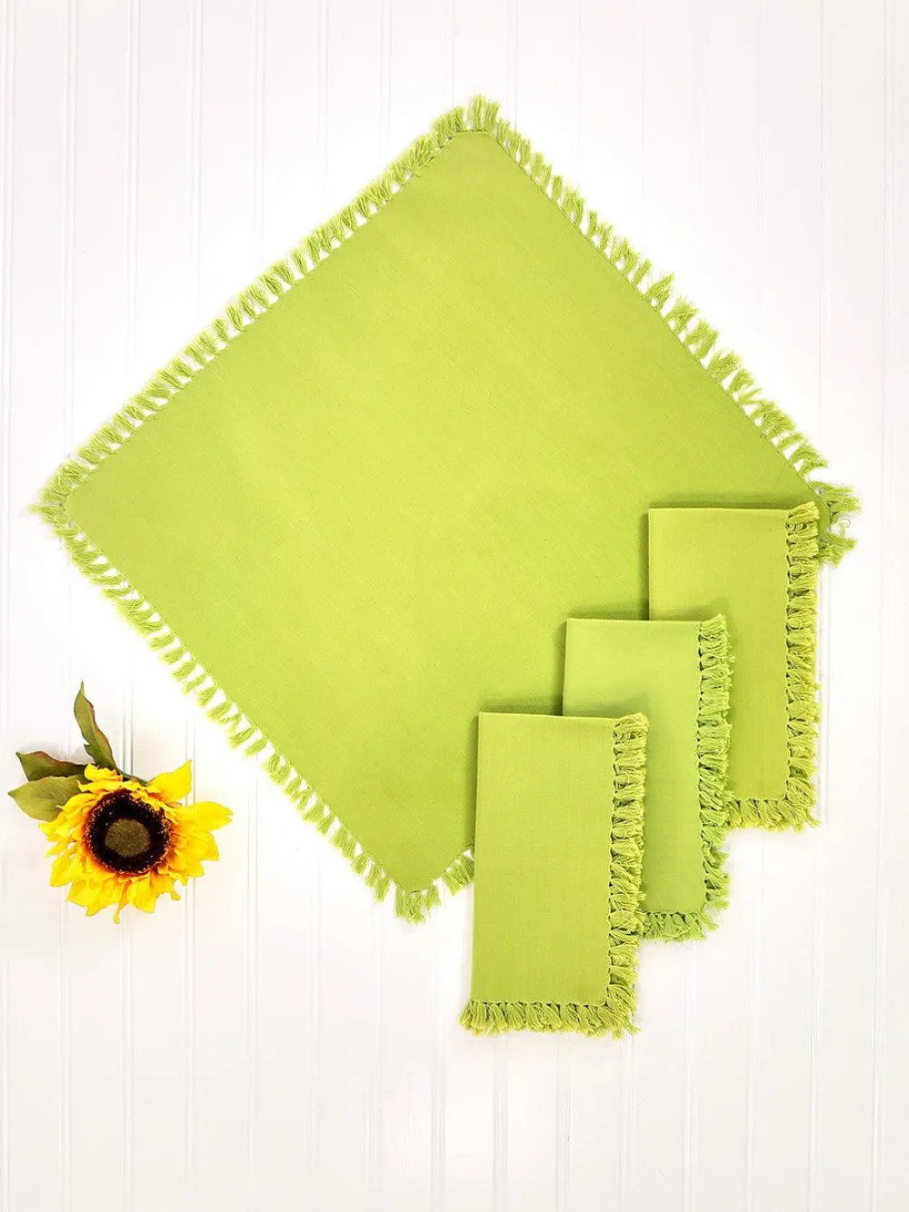 April Cornell Essential Light Green Napkins- Cotton Napkins