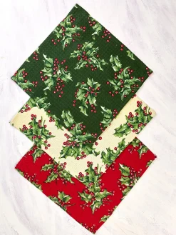 April Cornell Holly Patchwork Tiny Towel Bundle, Set of 6- Tea Towels