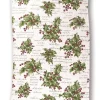 April Cornell Holly Song Ecru Tea Towel- Tea Towels