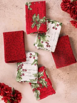 April Cornell Holly Song Tiny Towel Bundle- Tea Towels