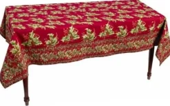April Cornell Holly Tablecloth 60x90- Tablecloths