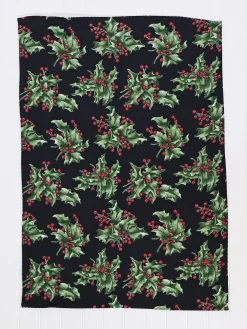 April Cornell Holly Tea Towel - Black- Tea Towels