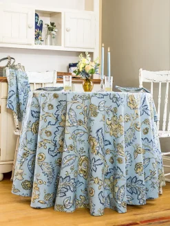 April Cornell Jacobean Garden Round Tablecloth- Tablecloths