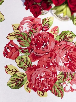 April Cornell La Vie En Rose Blue Tablecloth, 60