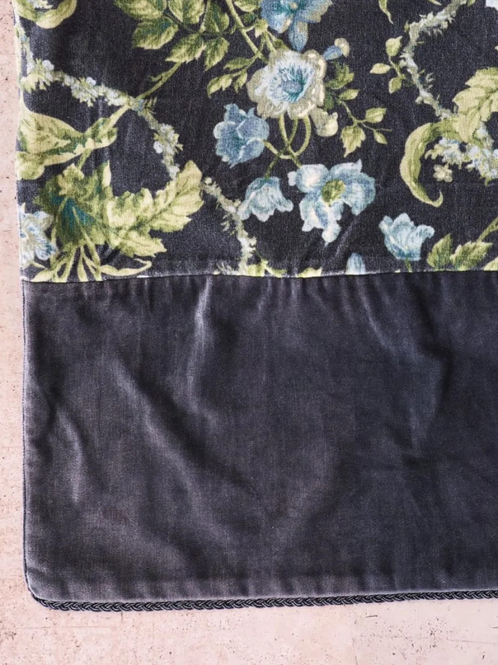 April Cornell Lillian Velvet Runner (Charcoal)- Table Runners