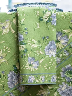 April Cornell Music Cotton Napkin Set in Jade- Cotton Napkins