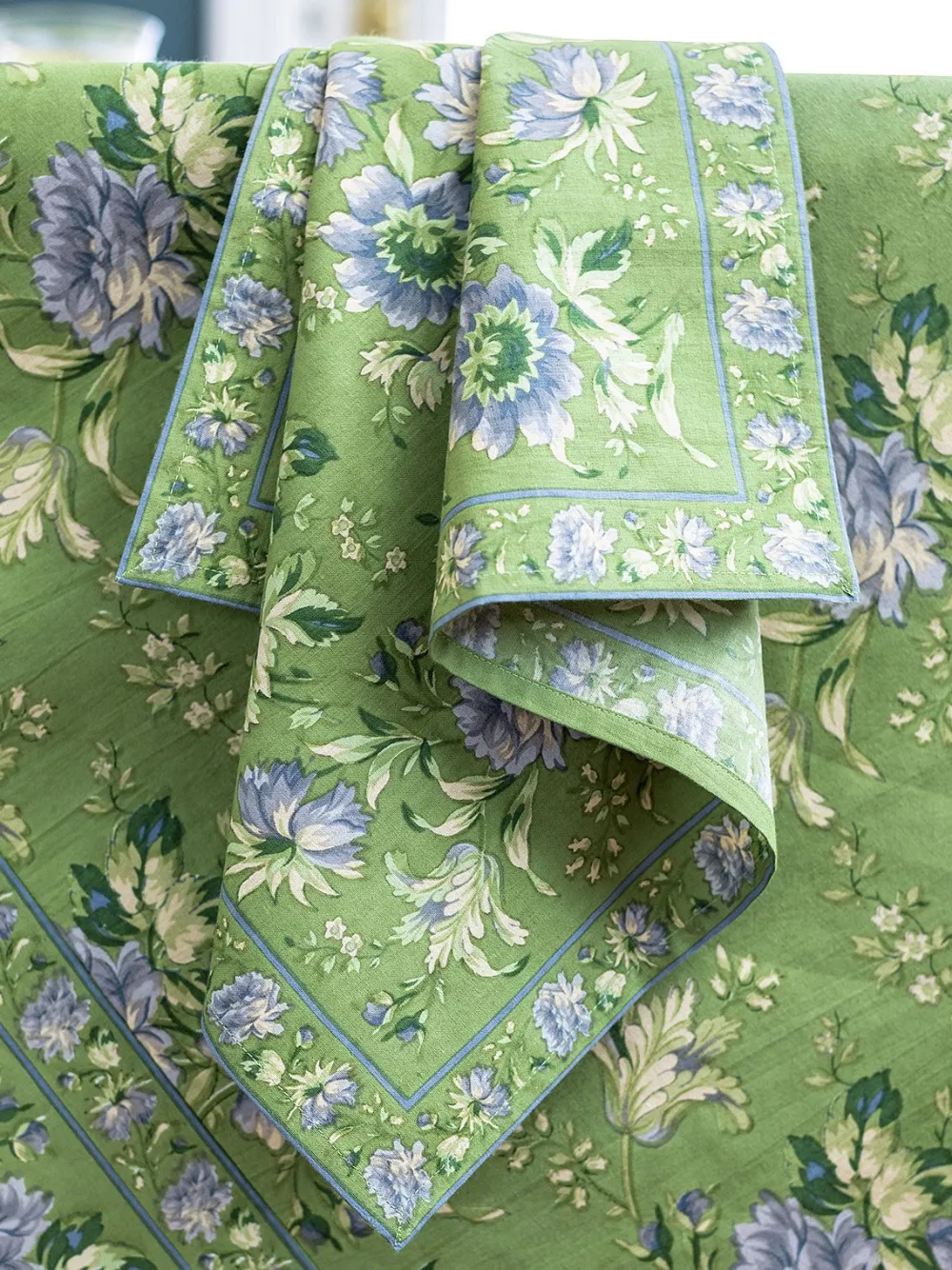 April Cornell Music Cotton Napkin Set in Jade- Cotton Napkins
