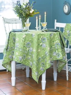 April Cornell Music Square Tablecloth in Jade, 54" x 54"- Tablecloths