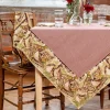 April Cornell Pheasant Cabernet Tablecloth, 60" x 90"- Tablecloths
