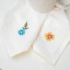 April Cornell Rooster Embroidered Tea Napkins- Cotton Napkins