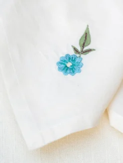 April Cornell Rooster Embroidered Tea Napkins- Cotton Napkins
