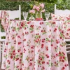 April Cornell Strawberry Basket 88" Round Tablecloth (Sorbet)- Tablecloths