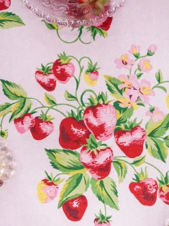 April Cornell Strawberry Basket Tablecloth (Sorbet), 60" x 90"- Tablecloths
