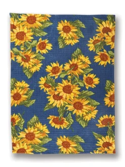 April Cornell Sunflower Valley Navy Tea Towel- Tea Towels