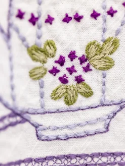 April Cornell Tea Time Embroidered Tablecloth - Lavender - 36