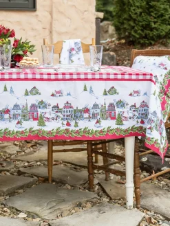 April Cornell Victorian Christmas 60" x 108" Tablecloth- Tablecloths