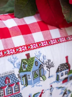 April Cornell Victorian Christmas Cushion- Throws & Pillows