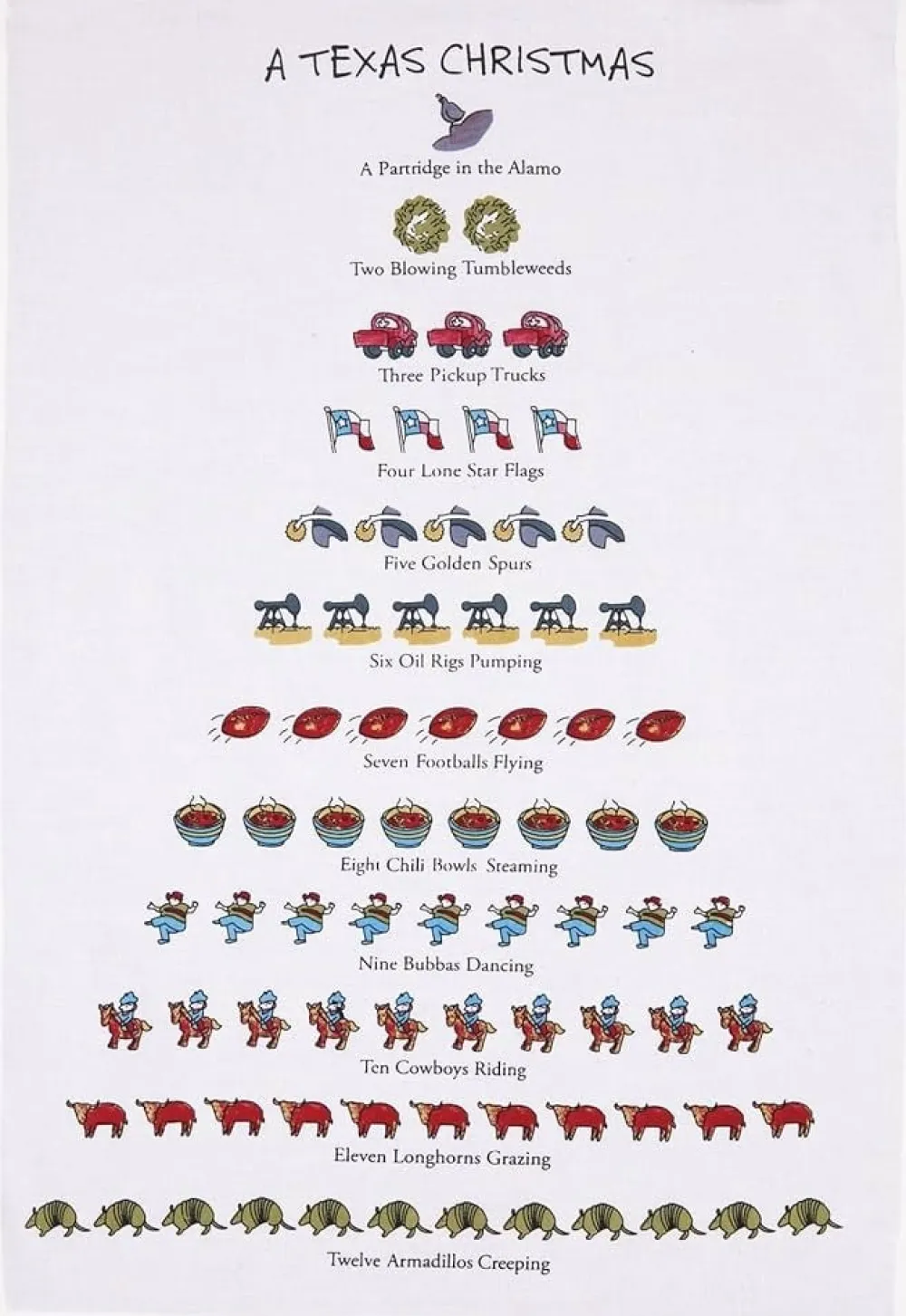 A Texas Christmas Tea Towel- Tea Towels