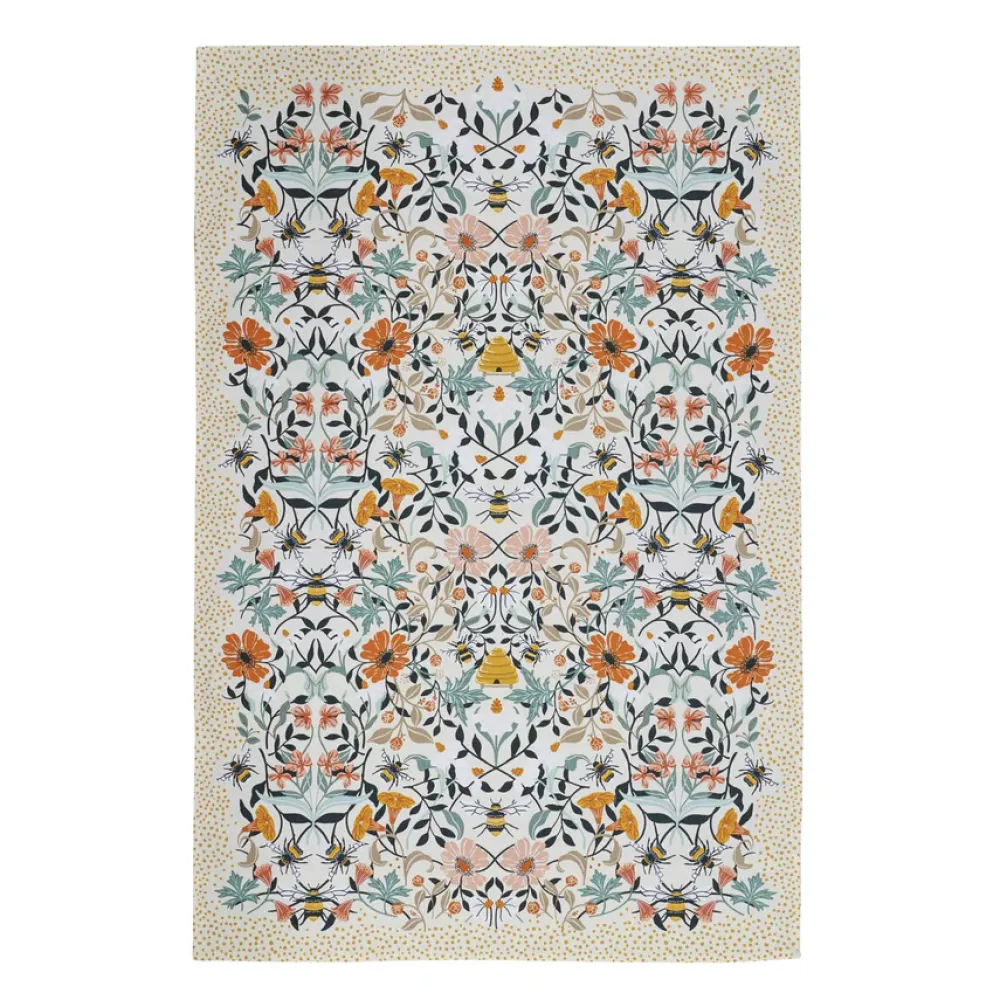 Bee Bloom Cotton Tea Towel- Tea Towels