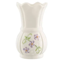 Belleek Classic Irish Flax Mini Vase- Belleek Pottery