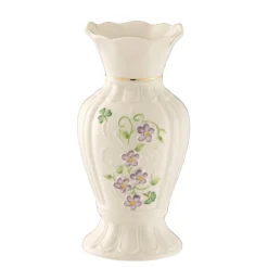 Belleek Classic Irish Flax 7" Vase- Vases|Belleek Pottery