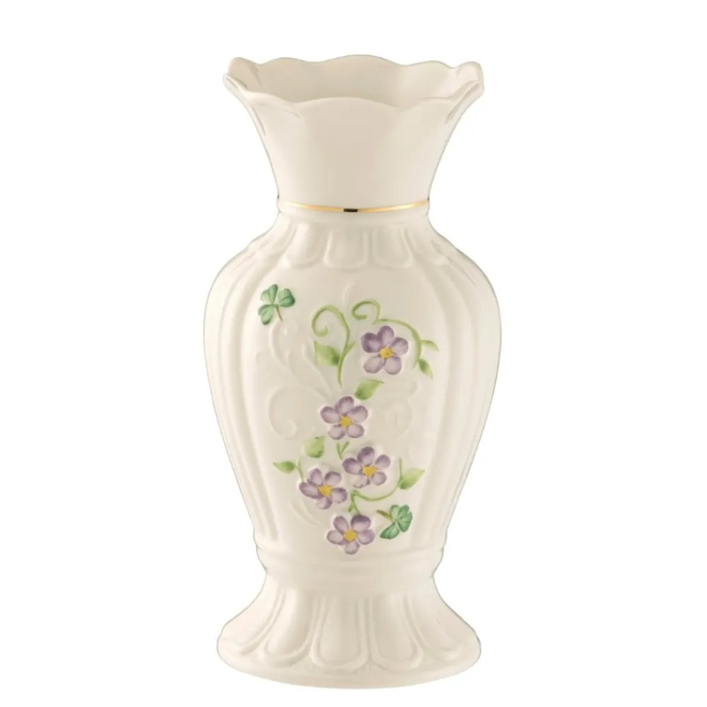 Belleek Classic Irish Flax 7" Vase- Vases|Belleek Pottery