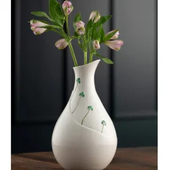 Belleek Classic Shamrock Meadow 10" Vase- Vases|Belleek Pottery