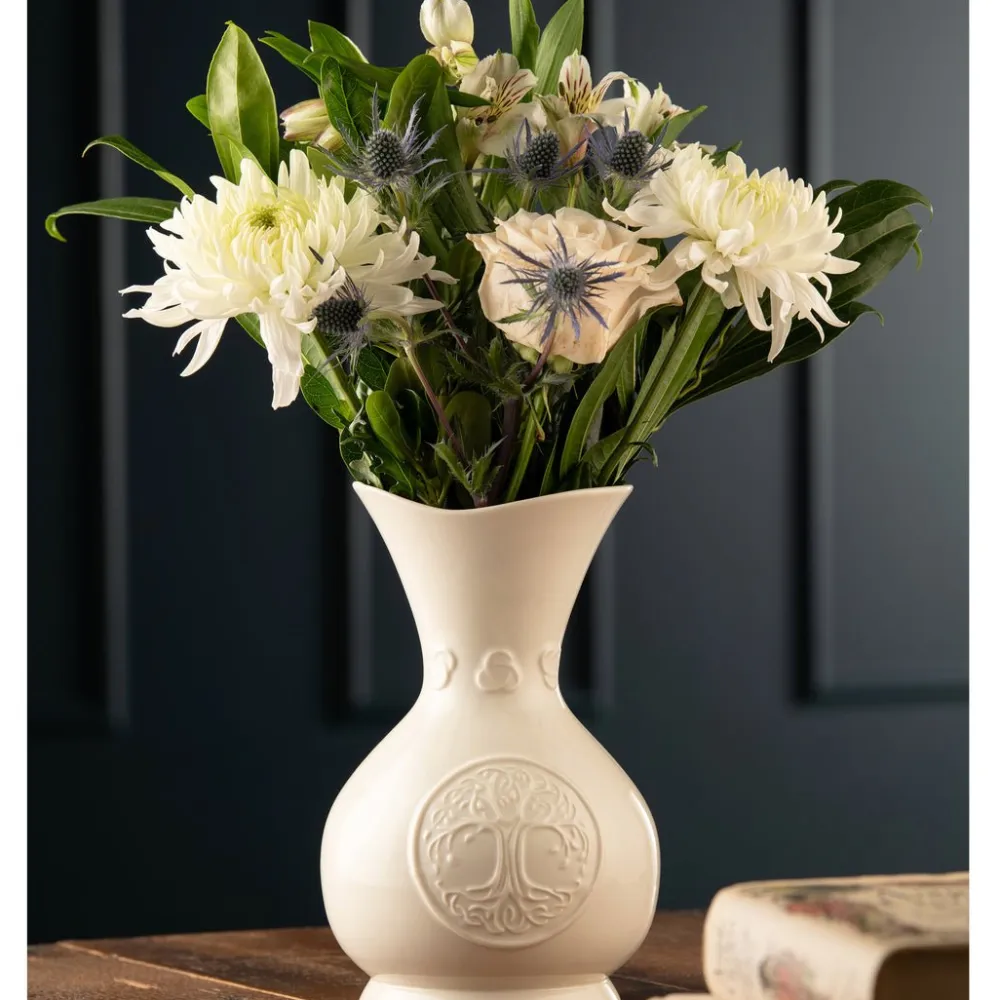 Belleek Classic Tree of Life 9" Vase- Vases|Belleek Pottery