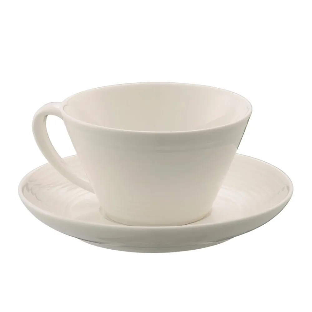 Belleek Living Ripple Teacup & Saucer- Belleek|Teacups & Saucers