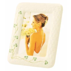 Belleek Shamrock Photo Frame (5" x 7")- Picture Frames|Belleek Pottery