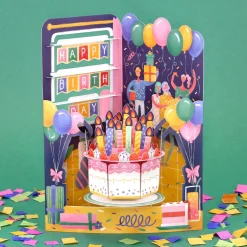 Birthday Celebration Swing Card- Greeting Cards