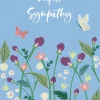 Blue Flowers Sympathy Card- Greeting Cards