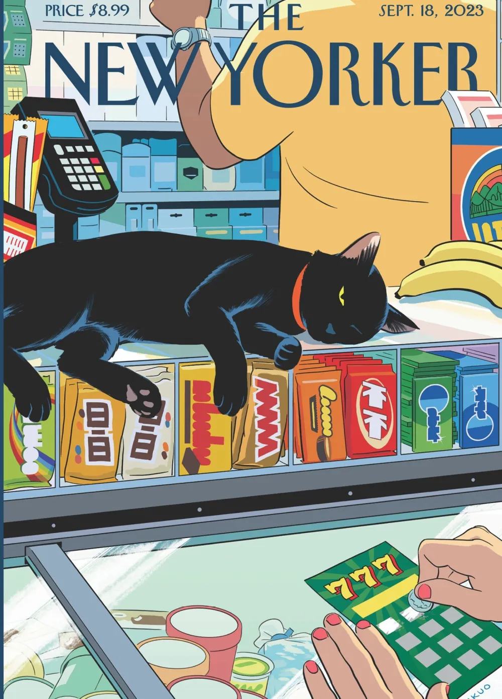 Bodega Cat New Yorker Cover Greeting Card- Greeting Cards
